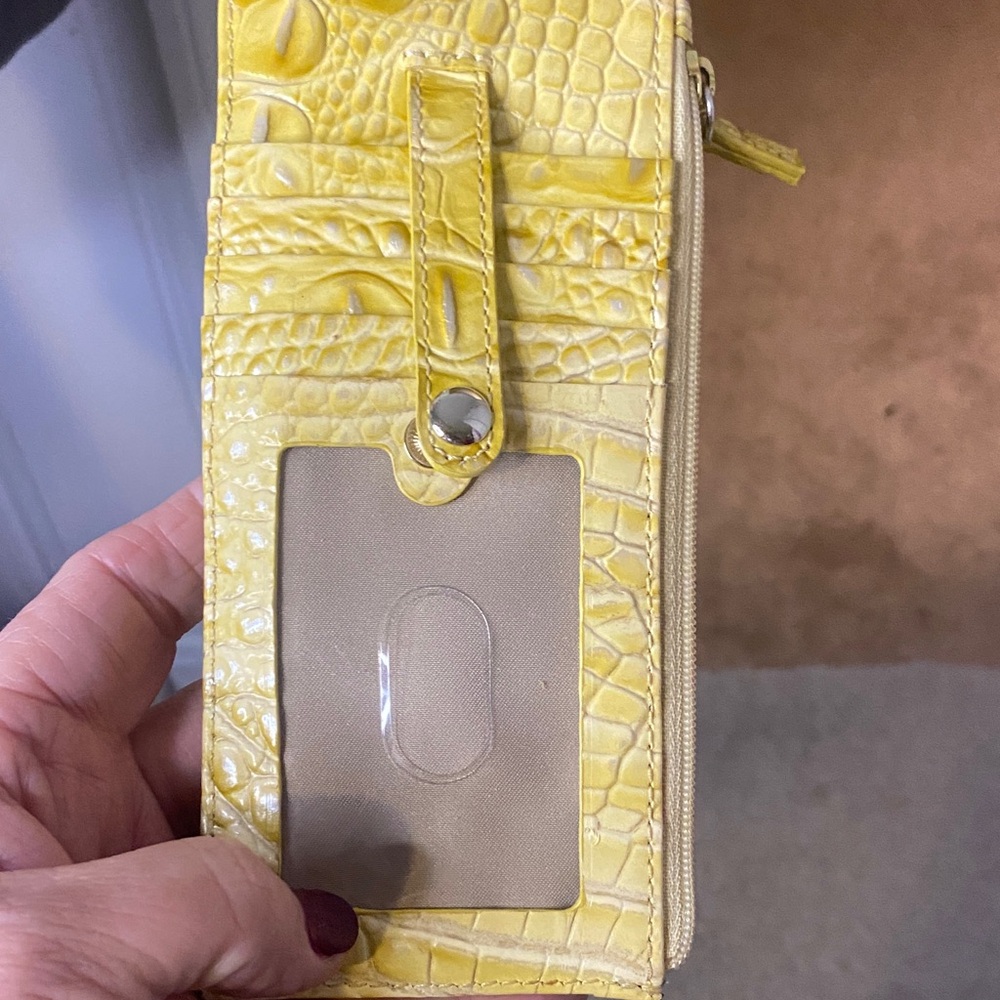 Brahmin Yellow Croc-Embossed Wallet